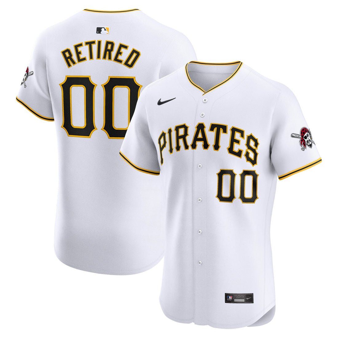 Pittsburgh Pirates white Elite jersey