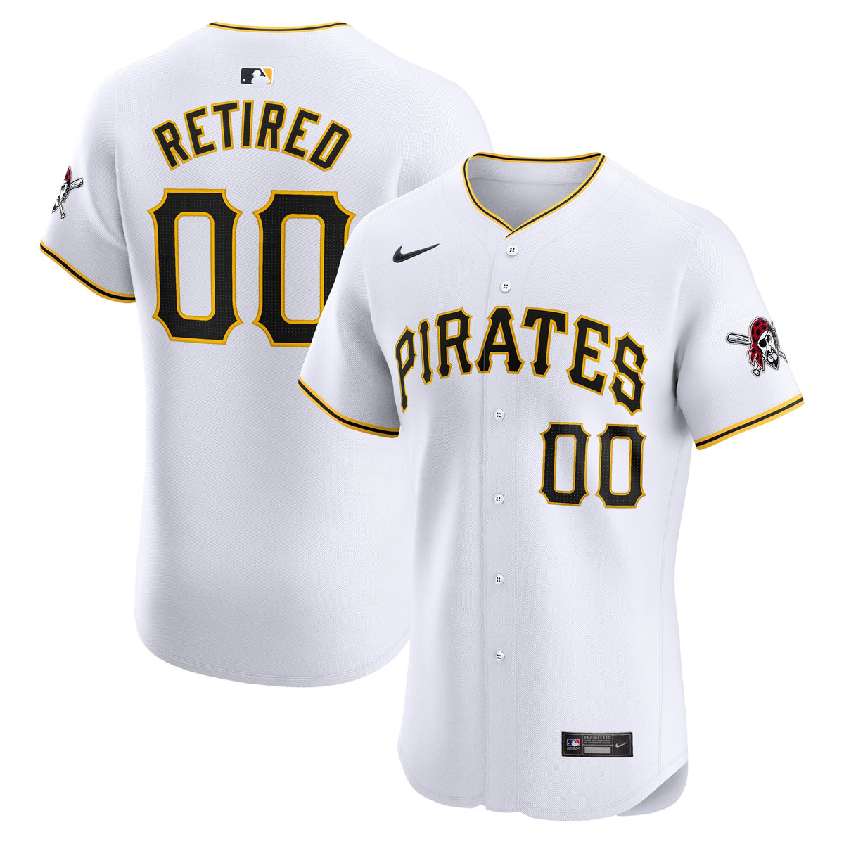 Pittsburgh Pirates white Elite jersey
