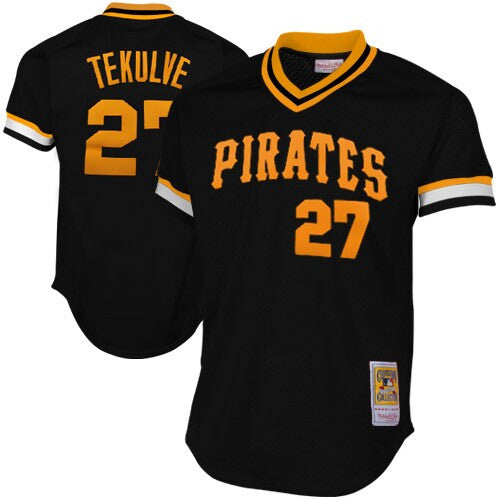 Kent Tekulve Pittsburgh Pirates black Cooperstown jersey