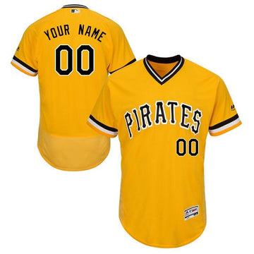 Pittsburgh Pirates yellow Throwback jersey