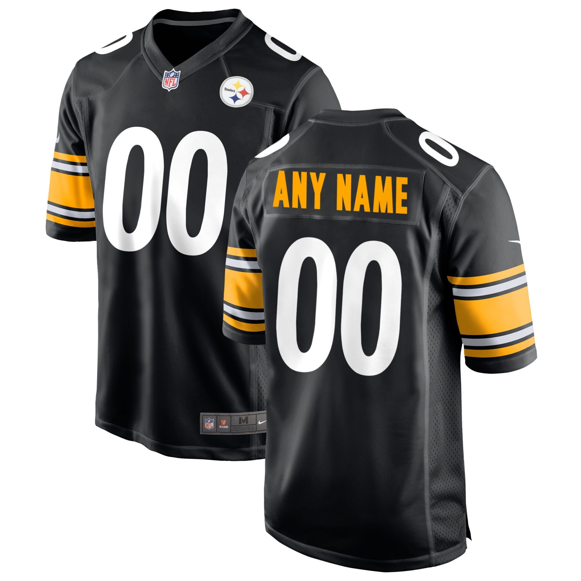 Custom Pittsburgh Steelers black jersey