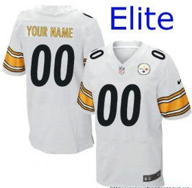 Custom Pittsburgh Steelers white Elite jersey