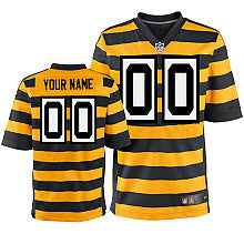 Custom Pittsburgh Steelers yellow Elite jersey