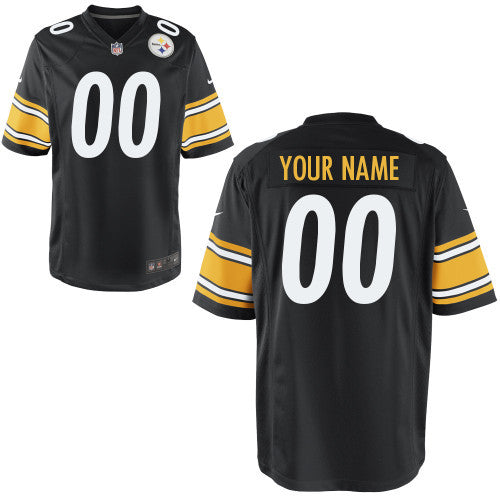 Custom Pittsburgh Steelers black Game jersey