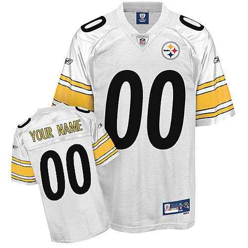 Custom Pittsburgh Steelers white jersey
