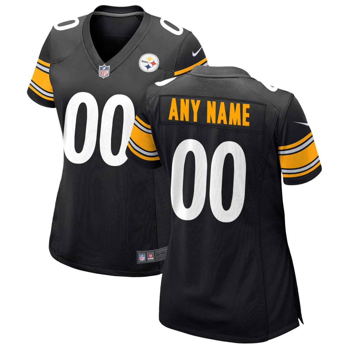 Custom Pittsburgh Steelers black jersey