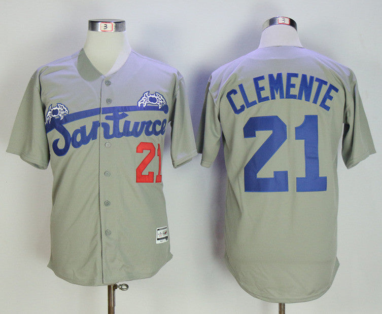 Cangrejeros de Santurce Puerto Rico Baseball gray Throwback jersey
