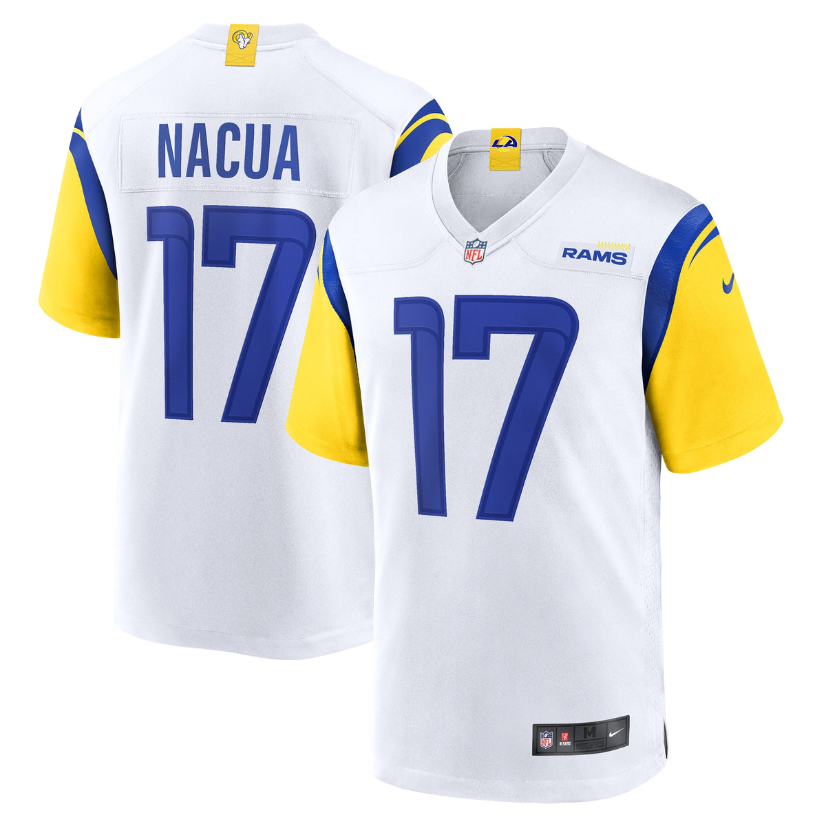 Puka Nacua Los Angeles Rams white jersey