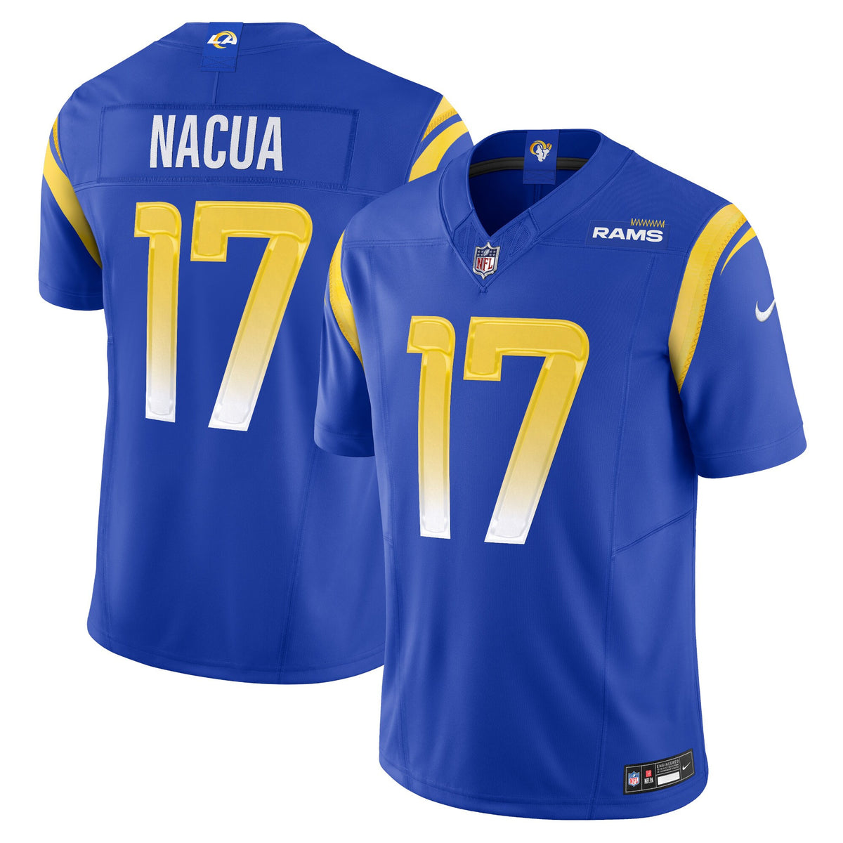 Puka Nacua Los Angeles Rams royal Vapor jersey
