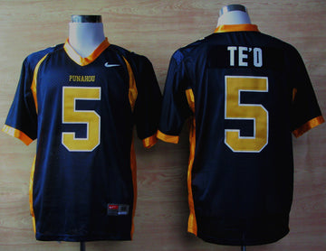 Punahou High Punahou High School(Honolulu)Manti 5 Te'O blue jersey