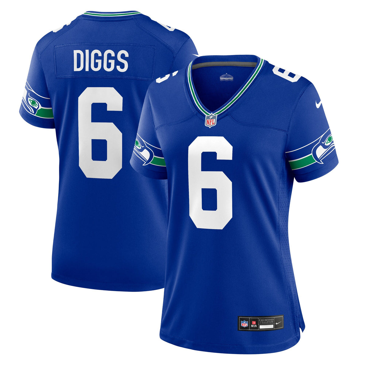 Quandre Diggs Seattle Seahawks royal Throwback jersey