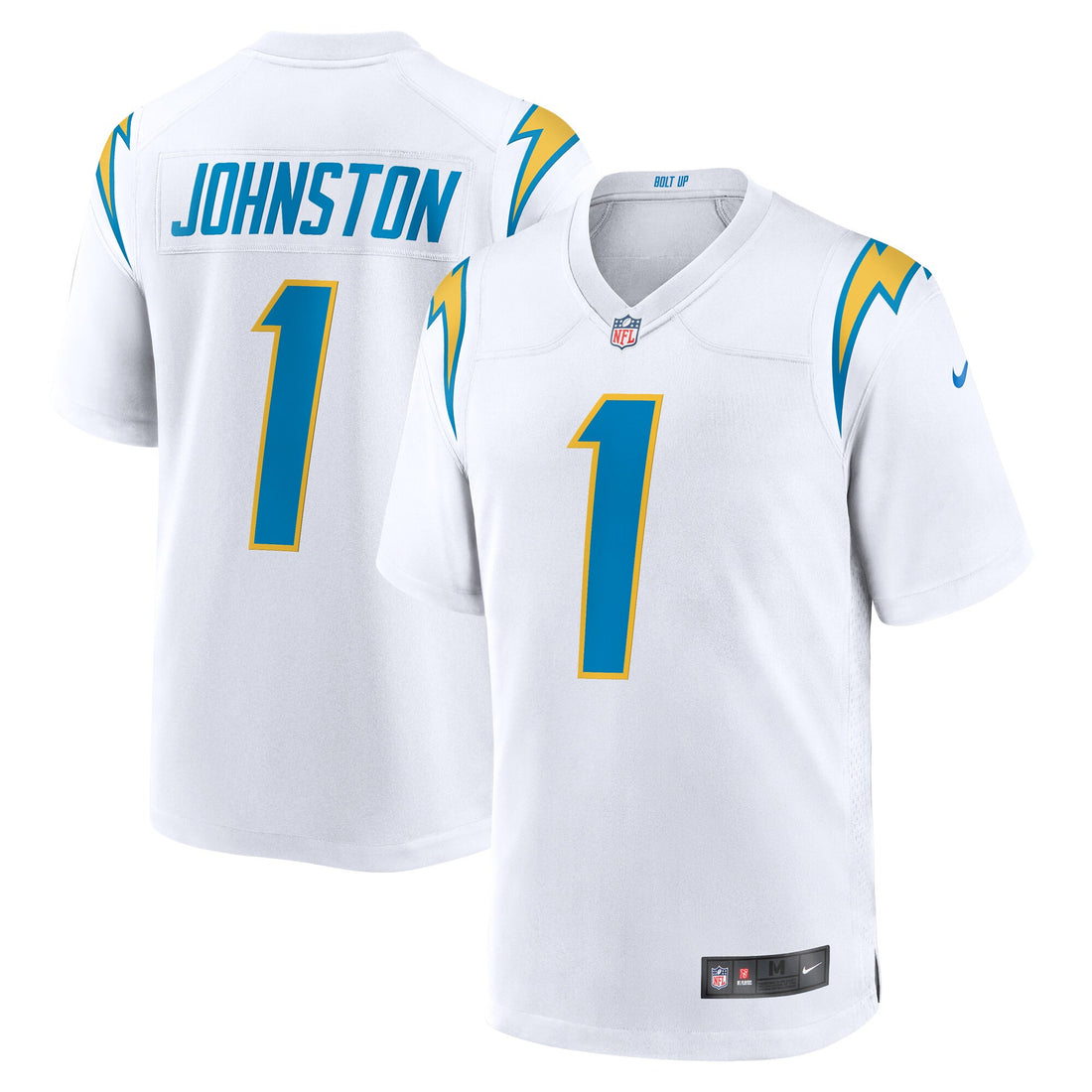 Quentin Johnston Los Angeles Chargers white Away jersey