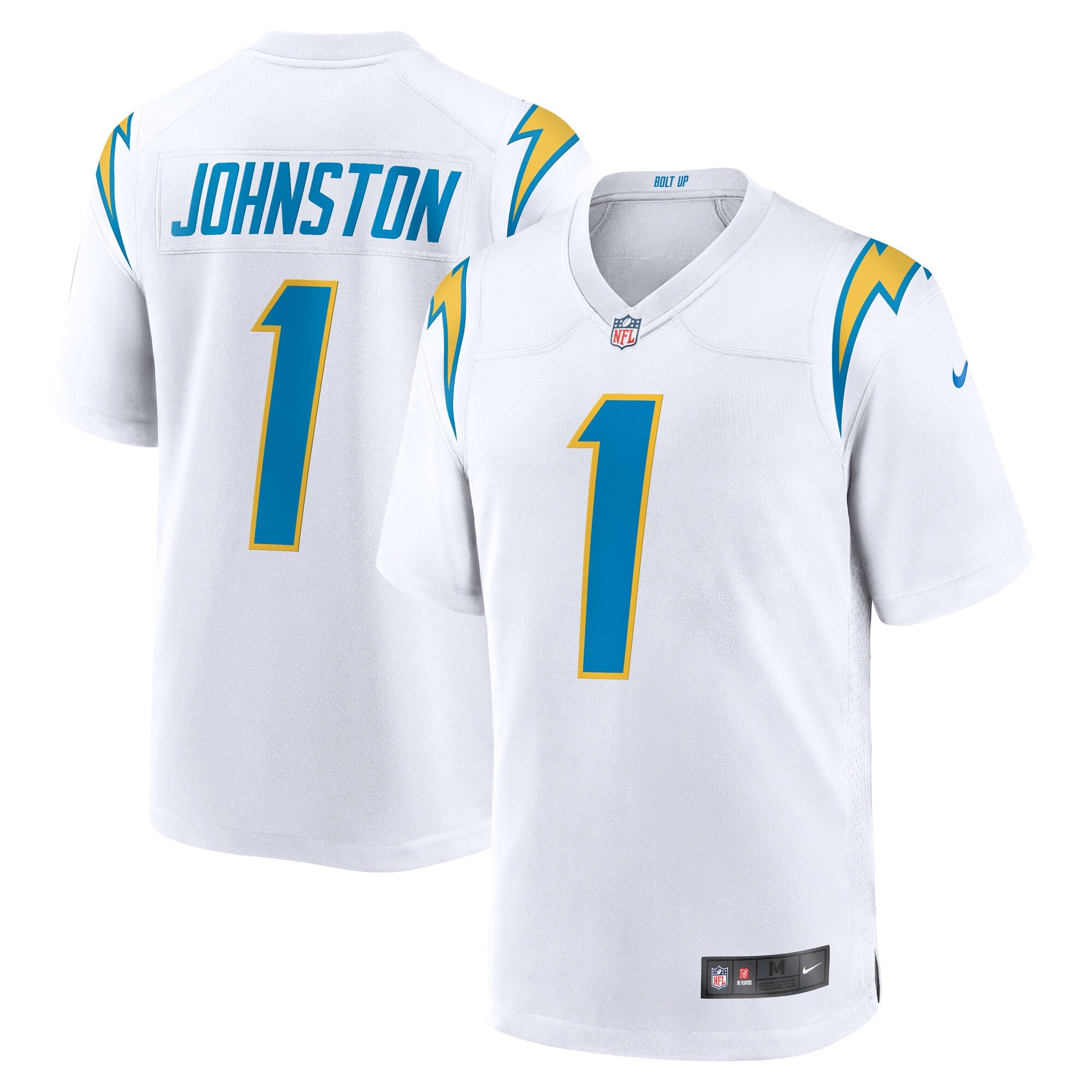 Quentin Johnston Los Angeles Chargers white Away jersey