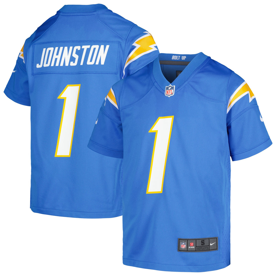 Quentin Johnston Los Angeles Chargers blue jersey