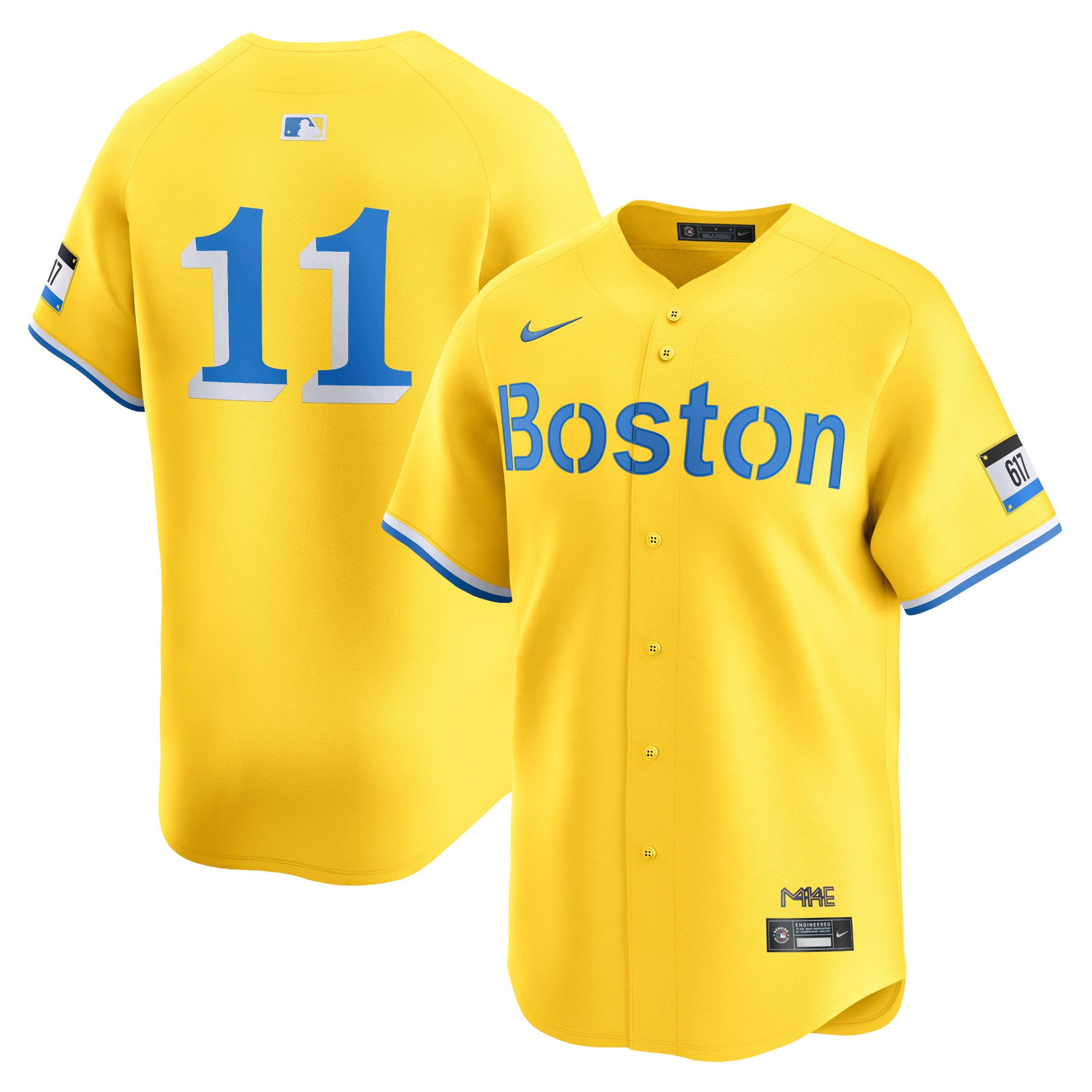 Rafael Devers Boston Red Sox gold City Connect jersey
