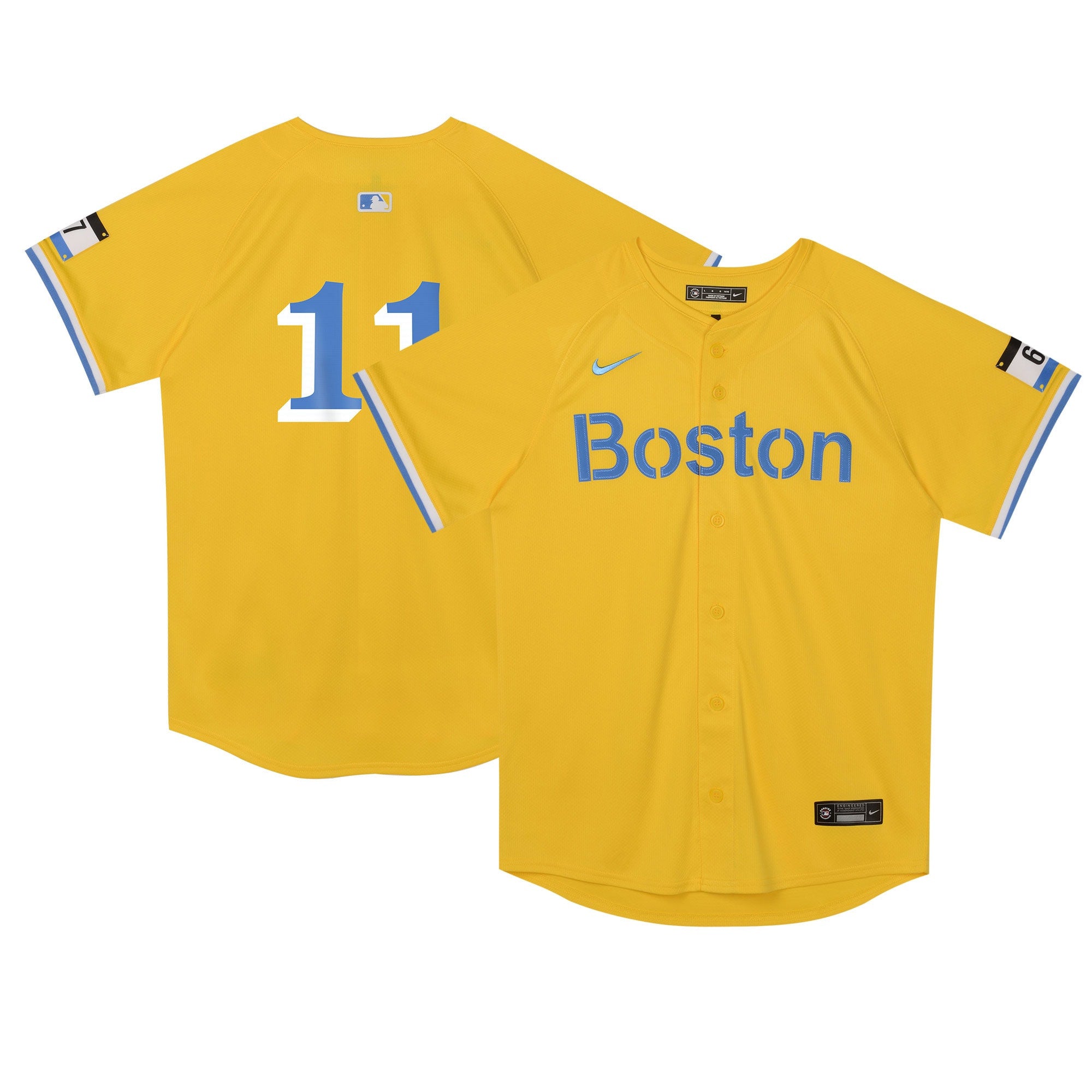 Rafael Devers Preschool Boston Red Sox gold City Connect jersey