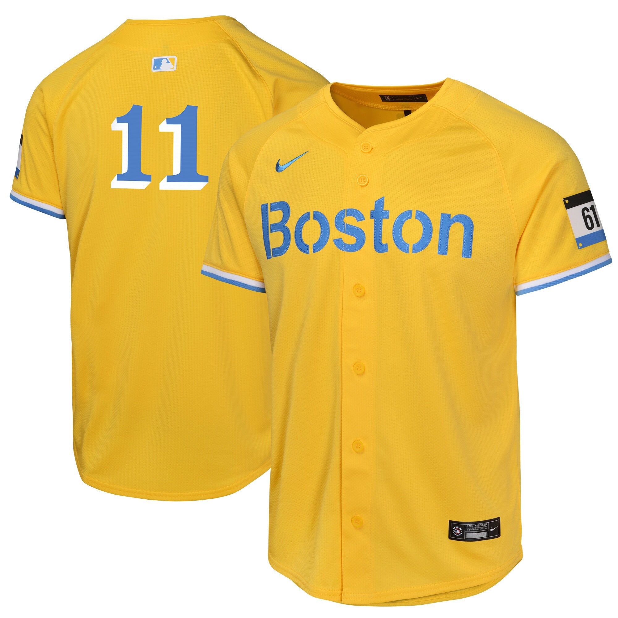 Rafael Devers Boston Red Sox gold City Connect jersey
