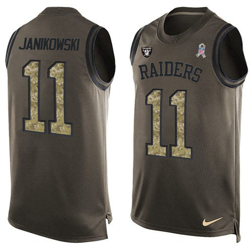 Sebastian Janikowski Las Vegas Raiders green Salute To Service jersey