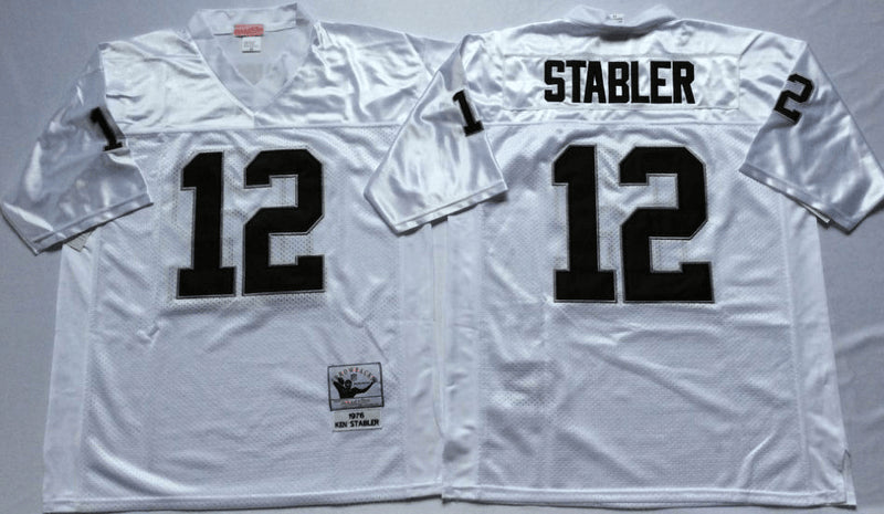 Ken Stabler Las Vegas Raiders white Throwback jersey