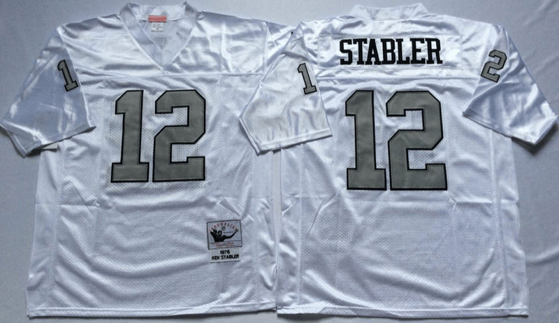 Ken Stabler Las Vegas Raiders white Throwback jersey