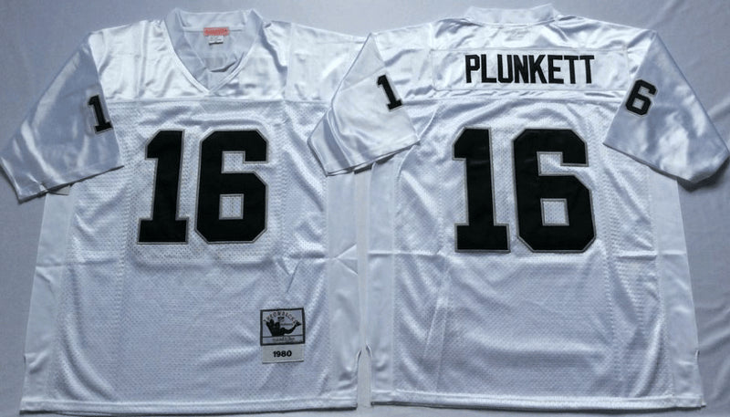 Jim Plunkett Las Vegas Raiders white Throwback jersey