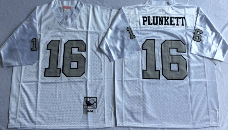 Jim Plunkett Las Vegas Raiders white Throwback jersey