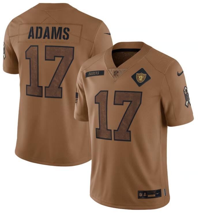 Davante Adams Las Vegas Raiders brown Salute To Service jersey