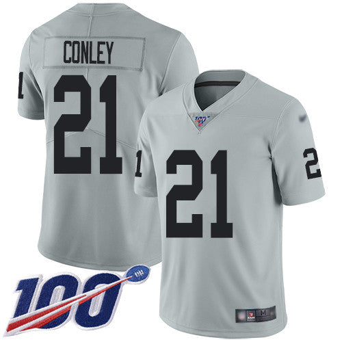 Gareon Conley Las Vegas Raiders silver Inverted Legend jersey
