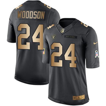 Charles Woodson Las Vegas Raiders black Salute To Service jersey