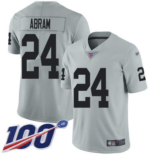 Johnathan Abram Las Vegas Raiders silver Inverted Legend jersey