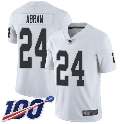 Johnathan Abram Las Vegas Raiders white Vapor jersey