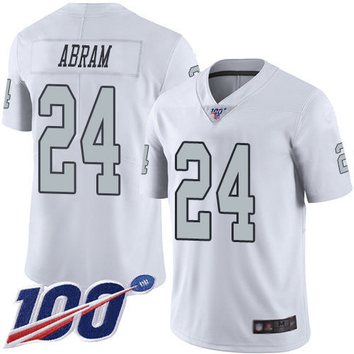 Johnathan Abram Las Vegas Raiders white Limited jersey