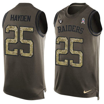 D.J. Hayden Las Vegas Raiders green Salute To Service jersey