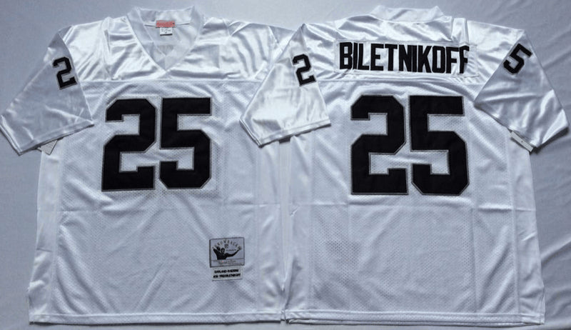 Fred Biletnikoff Las Vegas Raiders white Throwback jersey