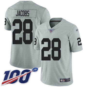 Josh Jacobs Las Vegas Raiders silver Inverted Legend jersey