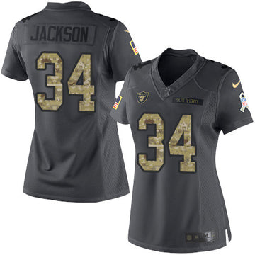 Bo Jackson Las Vegas Raiders black Salute To Service jersey