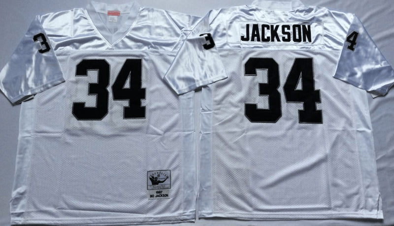 Bo Jackson Las Vegas Raiders white Throwback jersey