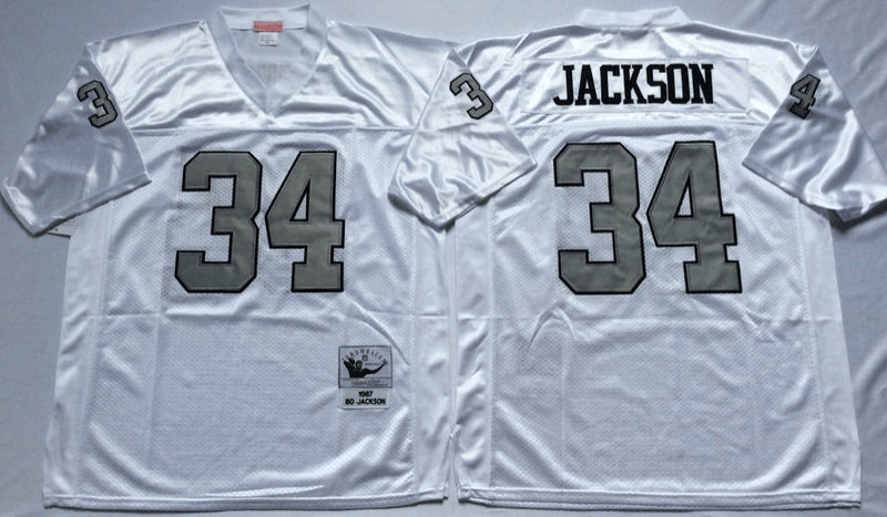 Bo Jackson Las Vegas Raiders white Throwback jersey