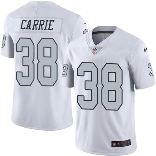 T.J. Carrie Las Vegas Raiders white Limited jersey