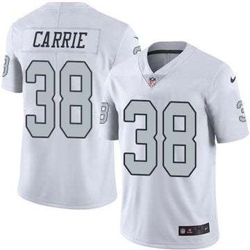T.J. Carrie Las Vegas Raiders white Limited jersey