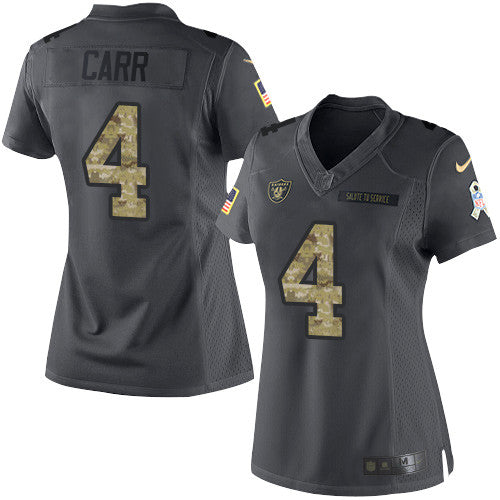 Derek Carr Las Vegas Raiders black Salute To Service jersey