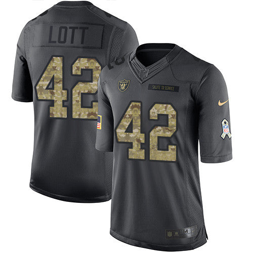 Ronnie Lott Las Vegas Raiders black Salute To Service jersey