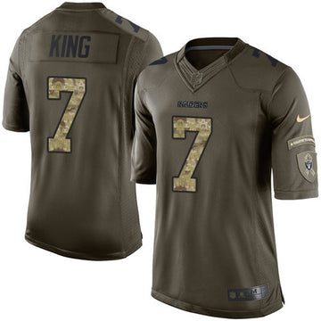 Marquette King Las Vegas Raiders green Salute To Service jersey