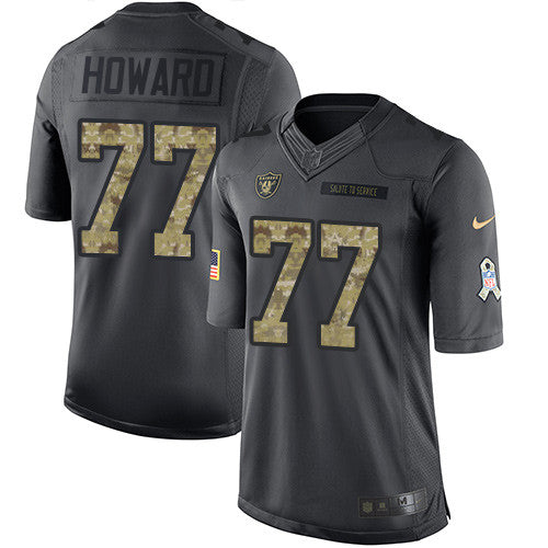 Austin Howard Las Vegas Raiders black Salute To Service jersey