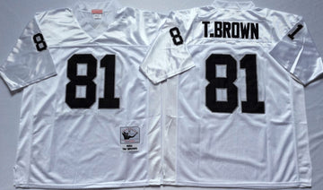 Tim Brown Las Vegas Raiders white Throwback jersey