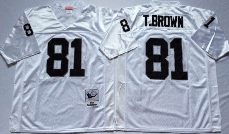 Tim Brown Las Vegas Raiders white Throwback jersey