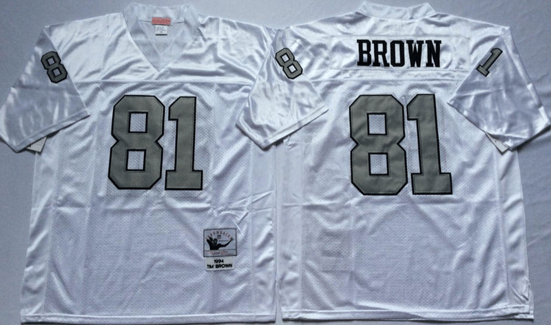 Tim Brown Las Vegas Raiders white Throwback jersey