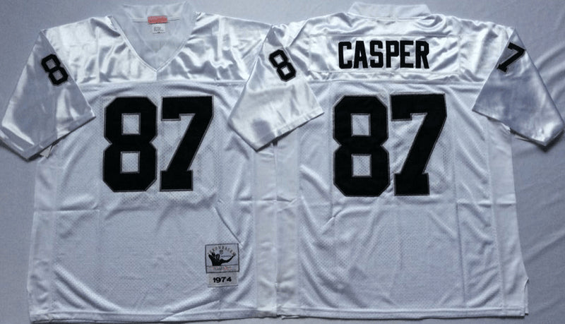 Dave Casper Las Vegas Raiders white Throwback jersey