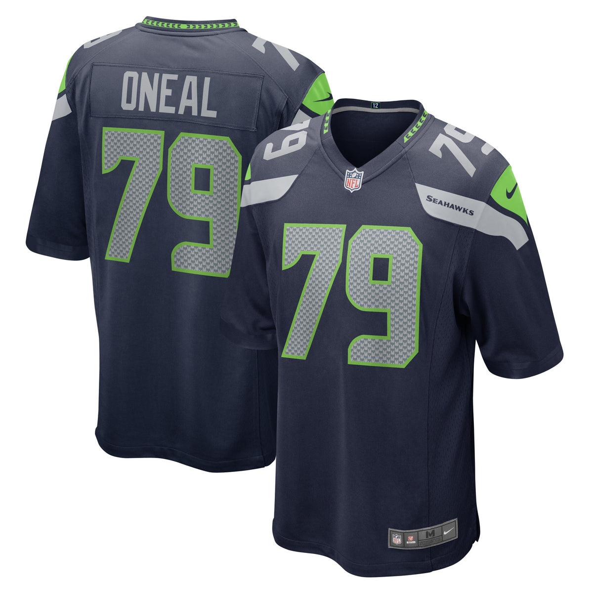 Raiqwon O'neal College Seattle Seahawks navy jersey