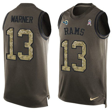 Kurt Warner Los Angeles Rams green Salute To Service jersey